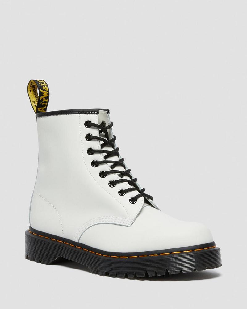 Botas Plataforma Dr Martens 1460 Bex Smooth Cuero Hombre Blancos | MX 25FDN